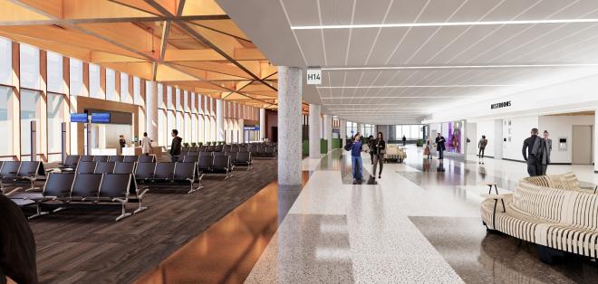 Interior rendering of T2 North Expansion