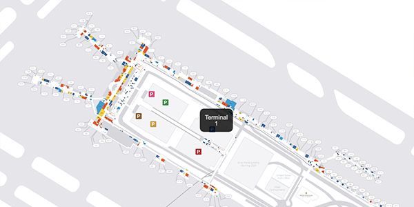 Map of MSP Airport Terminal 1